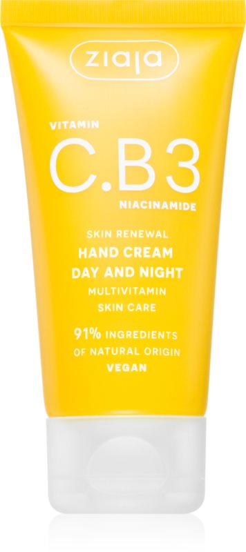 Ziaja Vitamin C.B3 Niacinamide cremă hidratantă de maini 50 ml