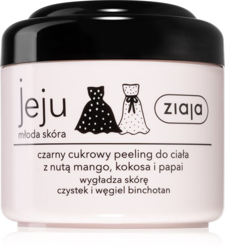 Ziaja Jeju Young Skin exfoliant de corp cu zahăr negru 200 ml