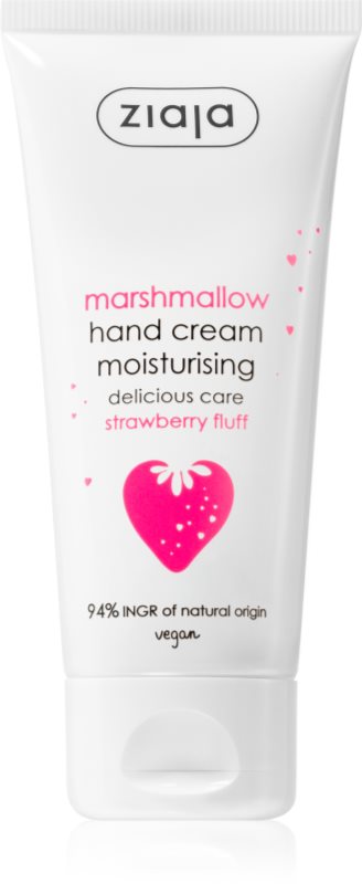 Ziaja Marshmallow crema de maini hidratanta Strawberry Fluff 50 ml