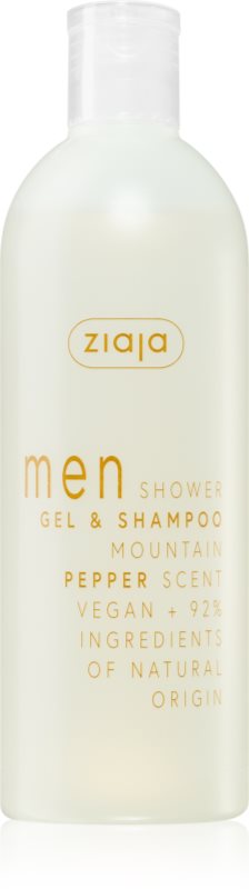 Ziaja Men gel de dus pentru corp si par pentru barbati Mountain Pepper 400 ml