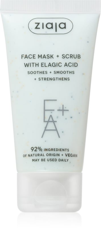 Ziaja Face Mask + Scrub with Elagic Acid masca exfolianta 55 ml