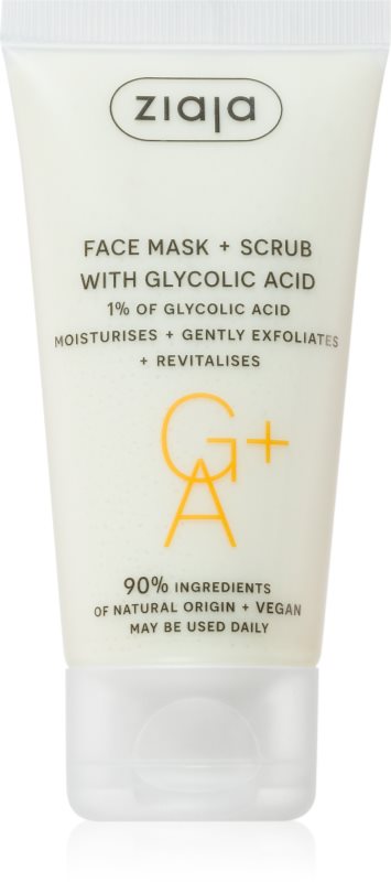 Ziaja Face Mask + Scrub with Glycolic Acid masca exfolianta 55 ml