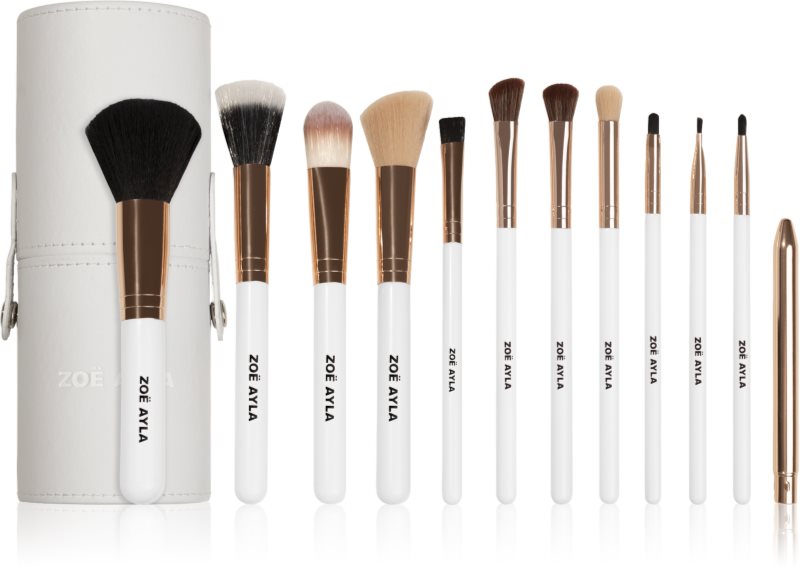 Zoë Ayla Makeup Brush Set 12 Piece set de pensule cu husă