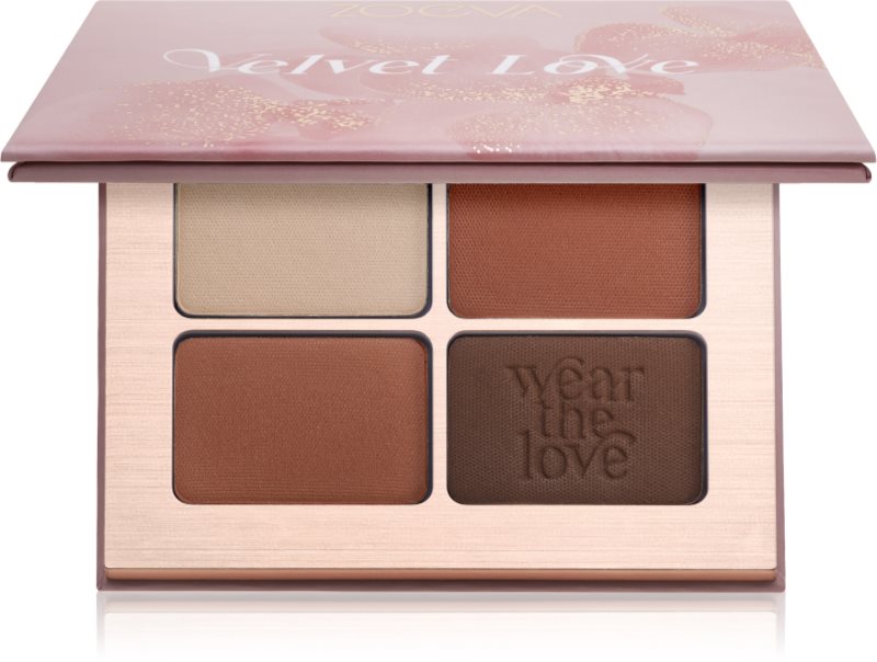 ZOEVA Velvet Love Eyeshadow Quad paletă cu farduri de ochi culoare Easy Nude Eyes 4x1,5 g