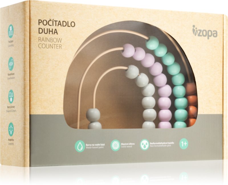 Zopa Counter abac din lemn Rainbow 1 buc