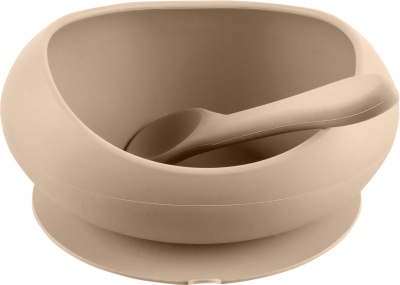 Zopa Silicone Tableware Set serviciu de masă pentru copii Sand Beige 1 buc