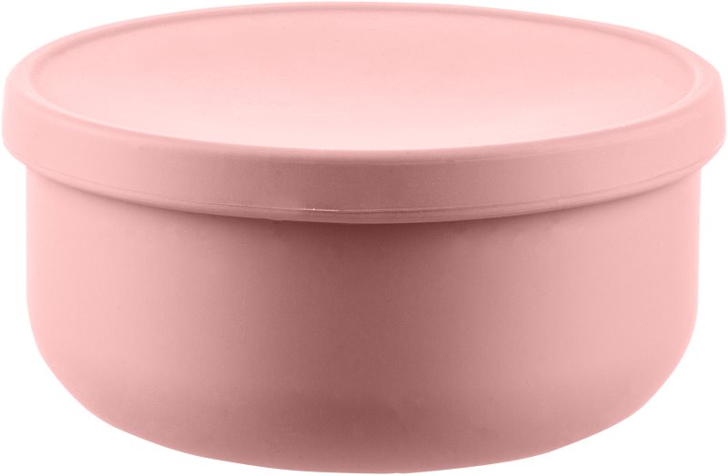 Zopa Silicone Bowl with Lid bol din silicon cu capac Old Pink 1 buc