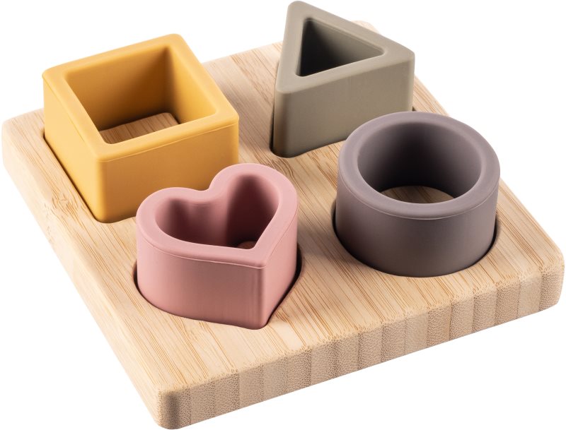 Zopa Silicone Bamboo Puzzle jucărie interactivă cu piese care se pot insera Multicolor 1 buc