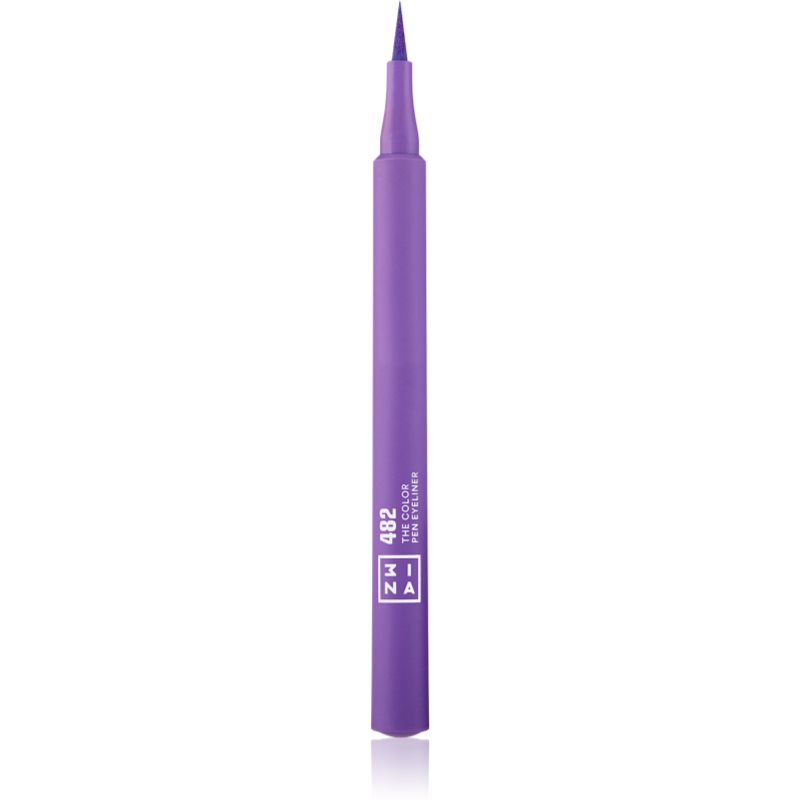 3INA The Color Pen Eyeliner tuș de ochi tip cariocă culoare 482 - Purple 1 ml