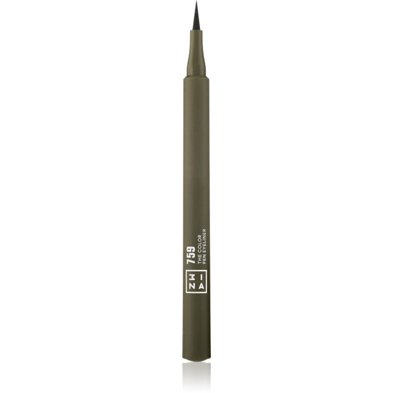 3INA The Color Pen Eyeliner tuș de ochi tip cariocă culoare 759 - Olive green 1 ml