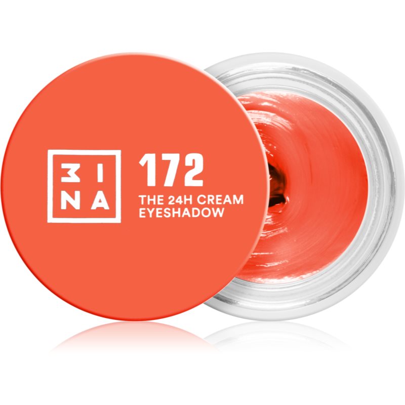 3INA The 24H Cream Eyeshadow fard de pleoape cremos culoare 172 - Electric Orange 3 ml