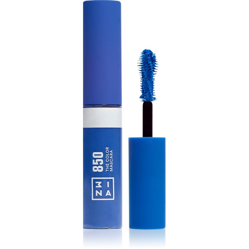 3INA The Color Mascara Mini mascara culoare 850 - Blue 5,5 ml