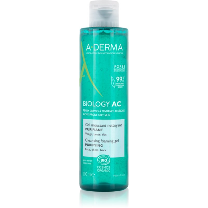 A-Derma Biology gel de curățare pentru ten gras și mixt 200 ml