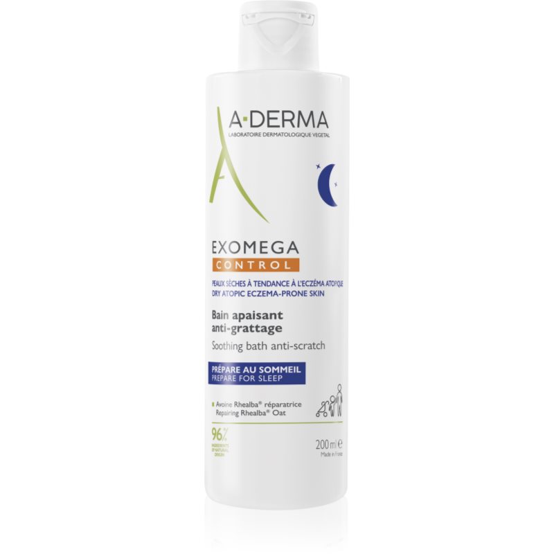 A-Derma Exomega Control Soothing Bath Anti-Scratch baie calmanta impotriva iritatiilor si mancarimilor 200 ml