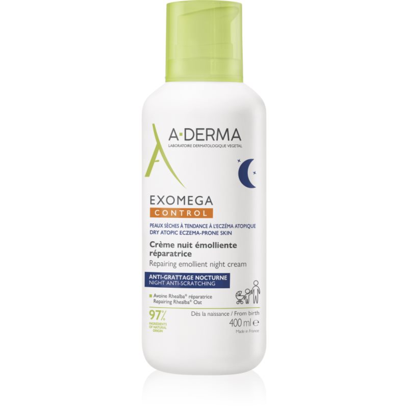 A-Derma Exomega Control Repairing Emollient Night Cream crema regeneratoare de noapte 400 ml