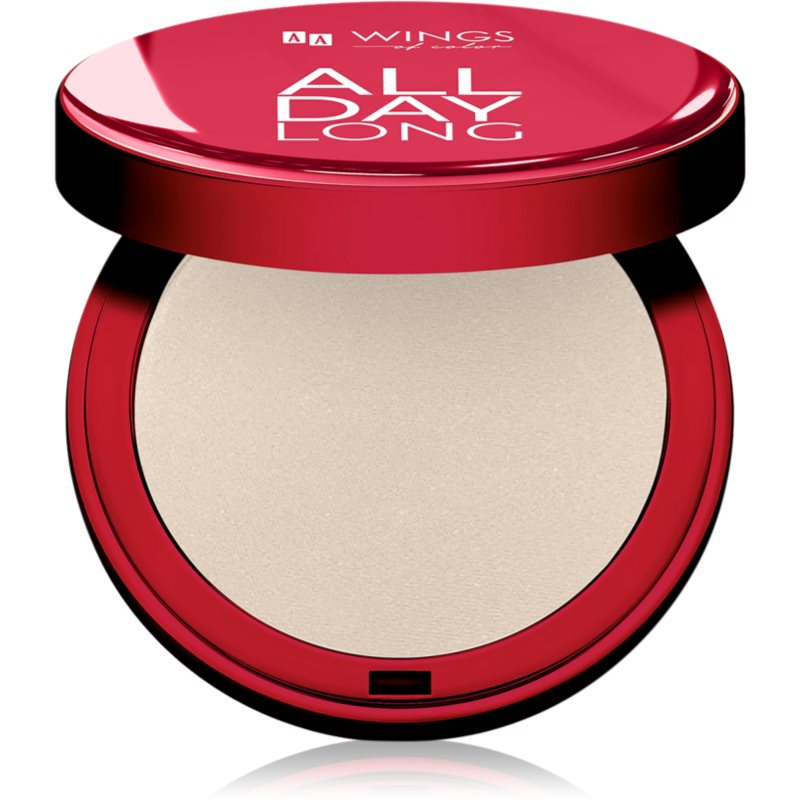 AA Wings of Color All Day Long Pressed Setting Powder pudra compacta cu efect matifiant culoare 01 Light-Natural 9 g