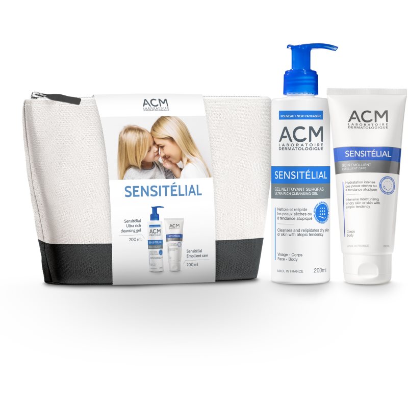 ACM Sensitélial Gift Set set cadou de Crăciun pentru piele uscata spre atopica