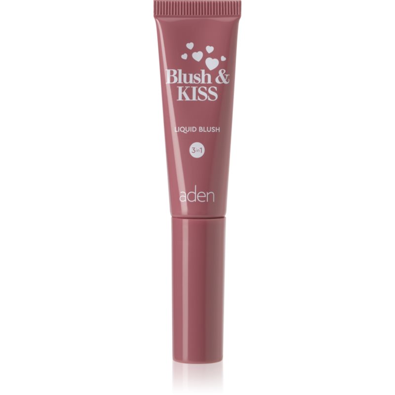 Aden Cosmetics Blush & Kiss fard multifuncțional, pentru buze și obraz 3 in 1 culoare 01 Pink Petal 8 ml