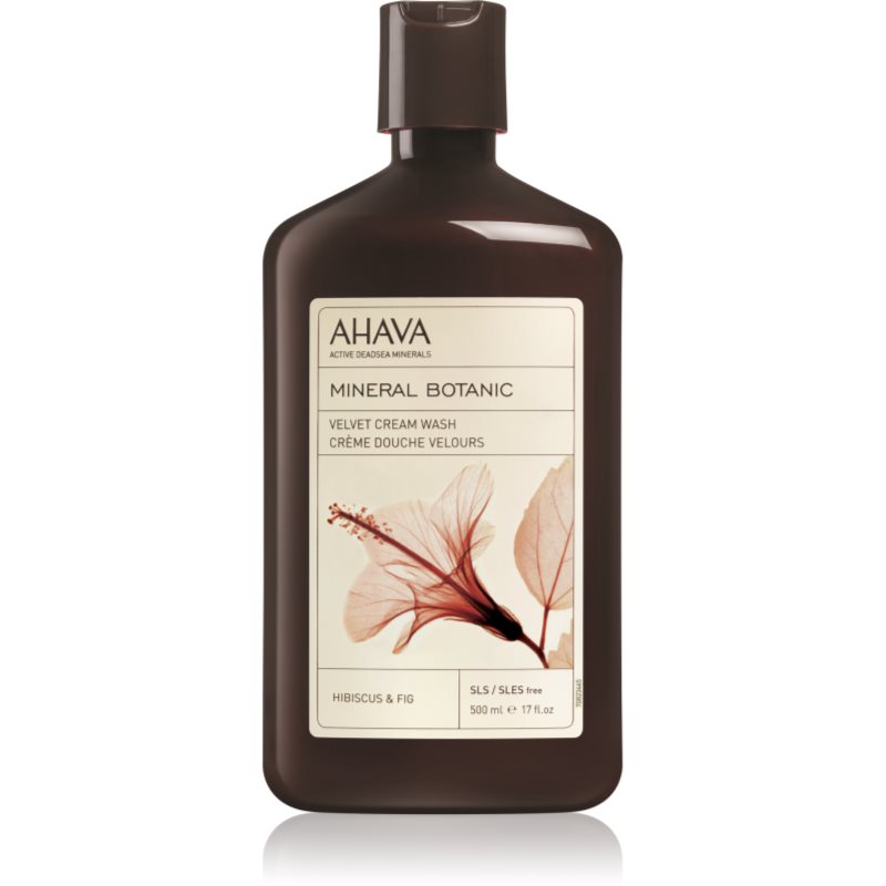Ahava Mineral Botanic Hibiscus &amp; Fig crema pentru spalare catifelata hibiscus și smochin 500 ml