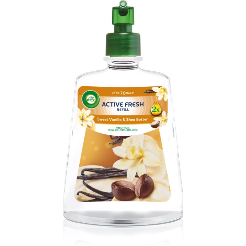 Air Wick Active Fresh Sweet Vanilla & Shea Butter odorizant de camera rezervă 228 ml