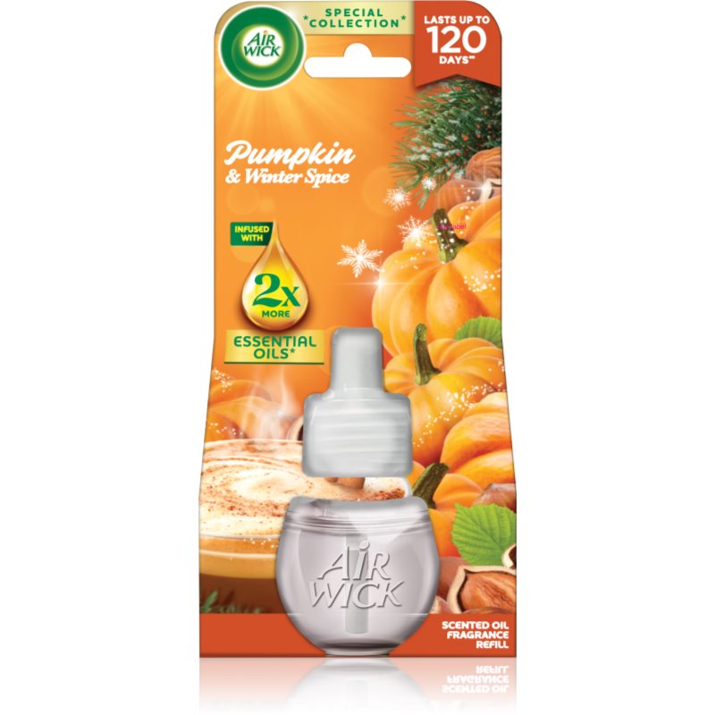 Air Wick Pumpkin & Winter Spice odorizant electric rezervă 19 ml