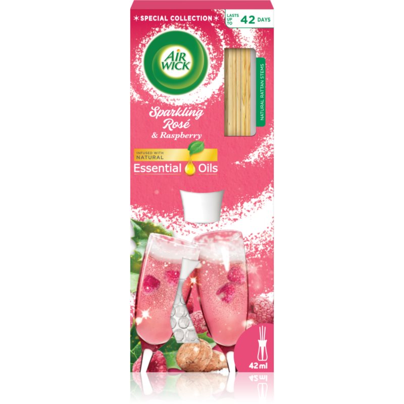 Air Wick Essential Oils Sparkling Rosé & Rasberry aroma difuzor cu rezervã 25 ml