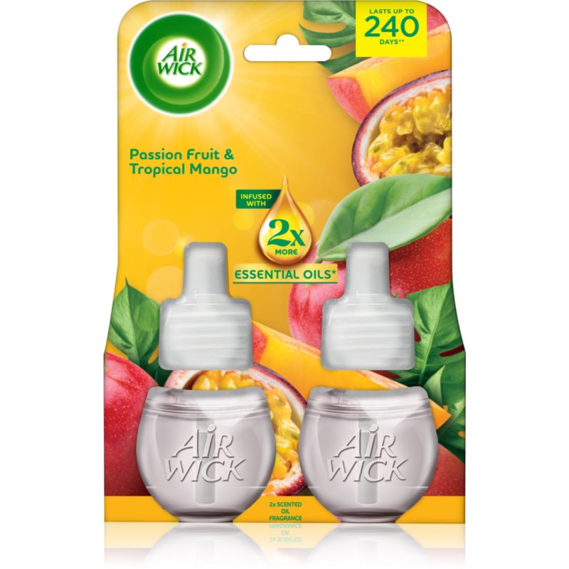 Air Wick Passion Fruit & Tropical Mango rezervă pentru difuzorul electric 2x19 ml