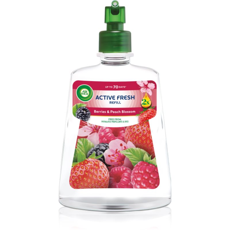 Air Wick Active Fresh Berries & Peach Blossom odorizant de camera rezervă 228 ml