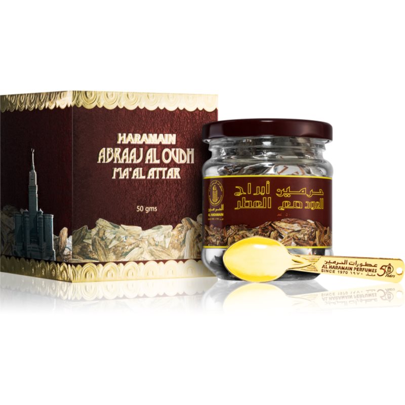 Al Haramain Abraaj Al Oudh Ma'Al Attak tamaie 50 g Al Haramain Abraaj Al Oudh Ma'Al Attak tamaie 50 g