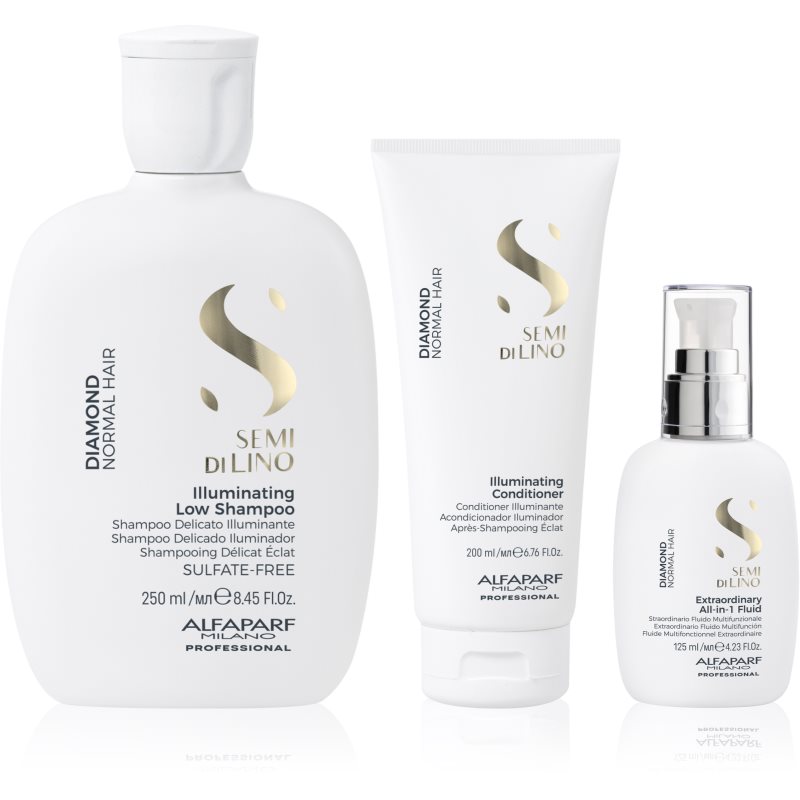 Alfaparf Milano Semi di Lino Diamond Kit set pentru un par stralucitor si catifelat