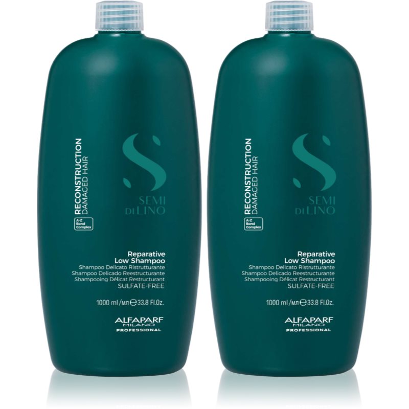 Alfaparf Milano Semi di Lino Reconstruction Shampoo duo Kit set…