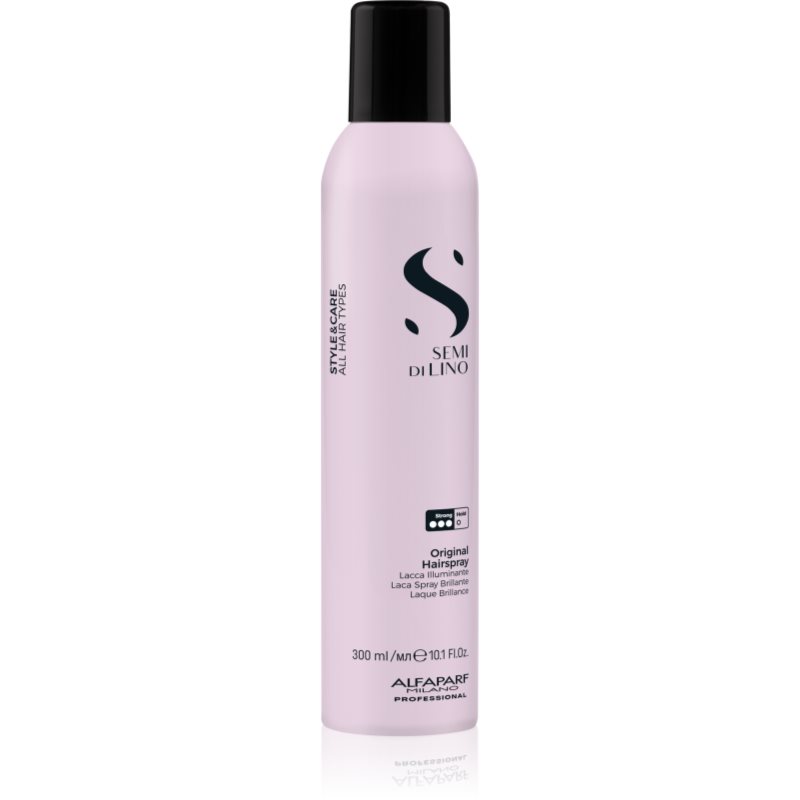 Alfaparf Milano Semi di Lino Style&Care Original Hairspray fixativ puternic pentru stralucire pentru toate tipurile de par 300 ml