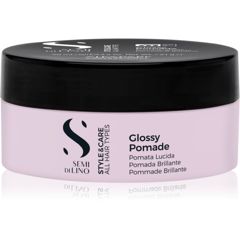 Alfaparf Milano Semi di Lino Style&Care Glossy Pomade pomadă modelatoare cu ceară, pentru definirea și modelarea coafurii lucios 100 ml