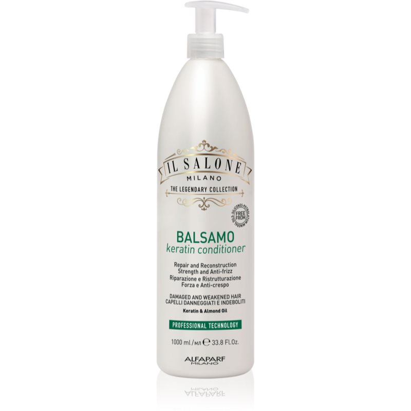 Alfaparf Milano Il Salone Milano Keratin balsam pentru regenerare pentru par deteriorat 1000 ml