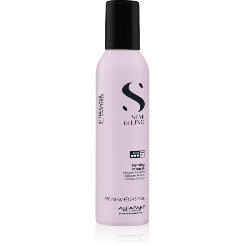 Alfaparf Milano Semi di Lino Style&Care Firming mousse spuma pentru fixare puternica pentru păr 250 ml