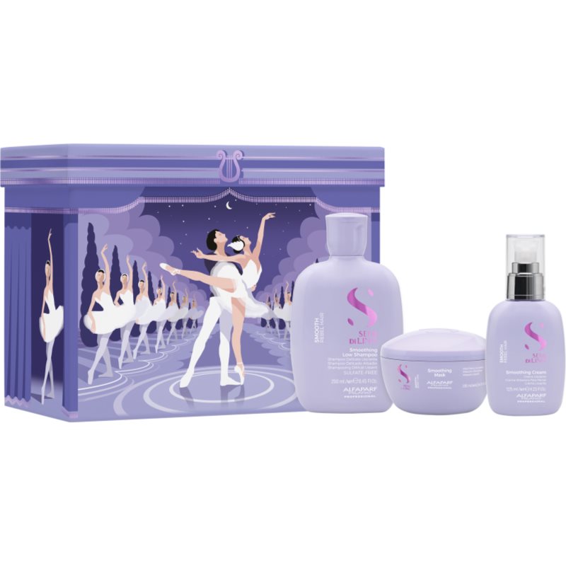 Alfaparf Milano Semi di Lino Smooth Holiday Kit set cadou pentru par indisciplinat