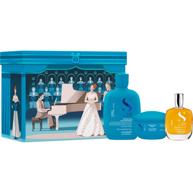 Alfaparf Milano Semi Di Lino Curls Holiday Kit set cadou pentru păr creț