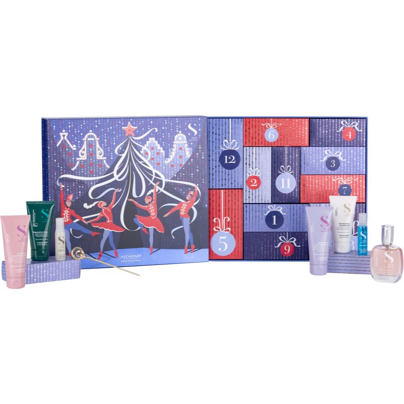 Alfaparf Milano Semi di Lino Advent Calendar Calendar de Crăciun pentru toate tipurile de păr 1 buc