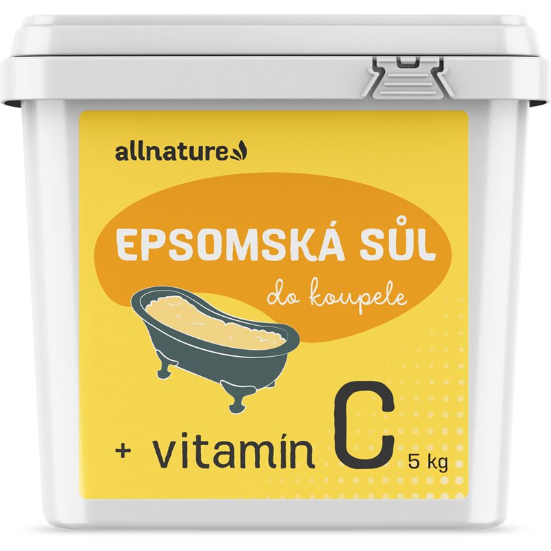 Allnature Epsom salt + vitamín C saruri de baie cu vitamina C 5000 g