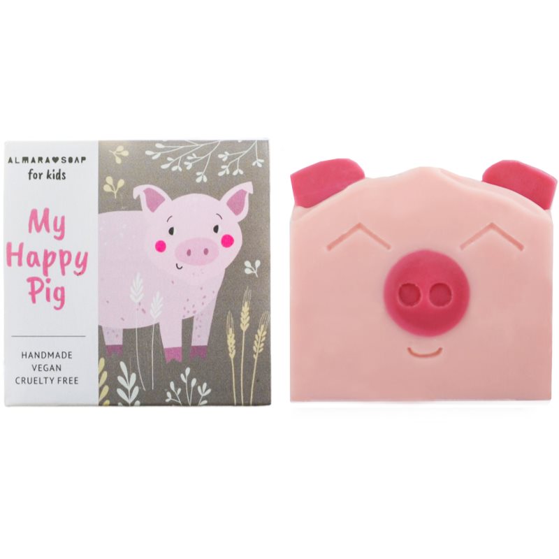 Almara Soap For Kids My Happy Pig sãpun lucrat manual cu aroma de pere cu arome de pere pentru copii 100 g