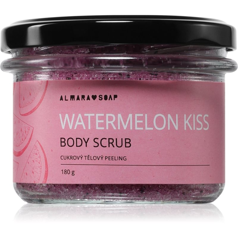 Almara Soap Body Scrub exfoliant de corp cu zahăr anti-celulită cu parfum Watermelon Kiss 180 g
