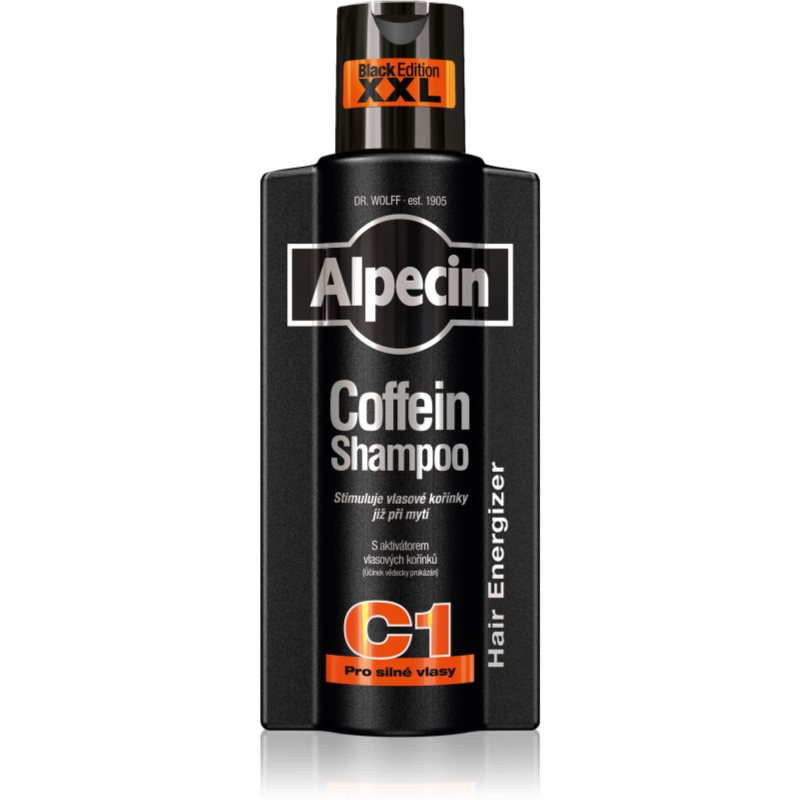 Alpecin Coffein Shampoo C1 Black Edition sampon pe baza de cofeina pentru barbati pentru stimularea creșterii părului 375 ml