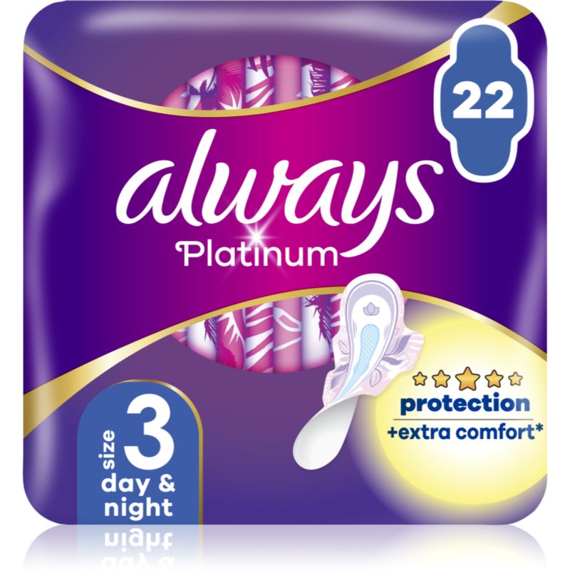 Always Platinum Night Size 3 absorbante pentru noapte 22 buc