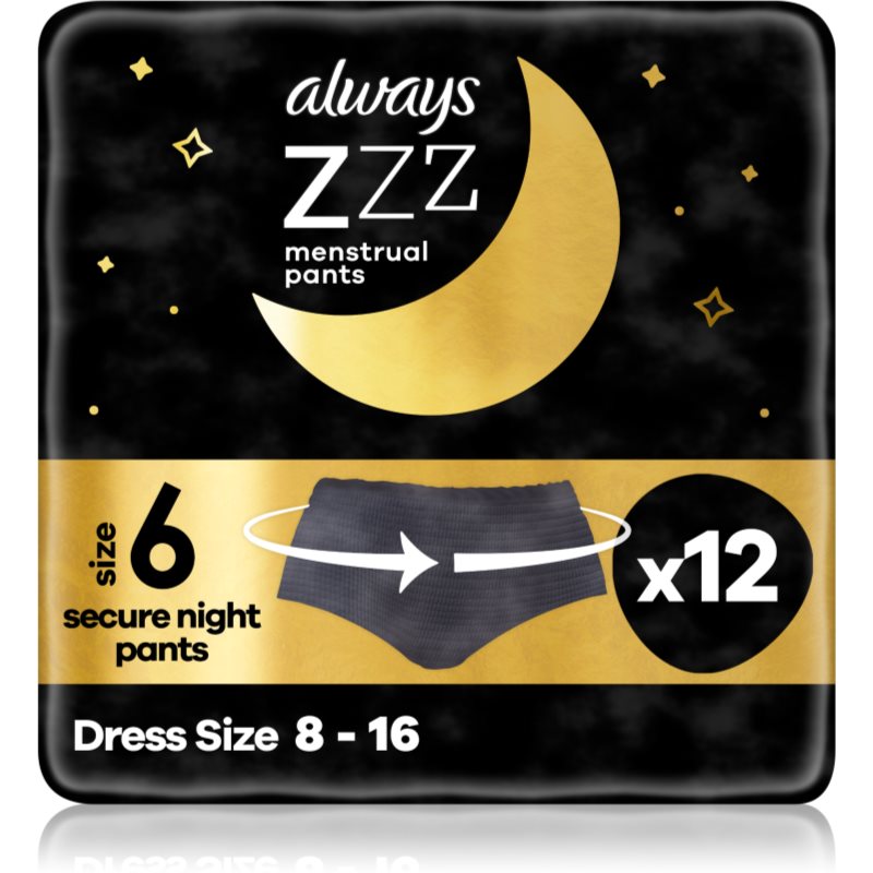 Always Secure Night Pants chiloți menstruali 12 buc