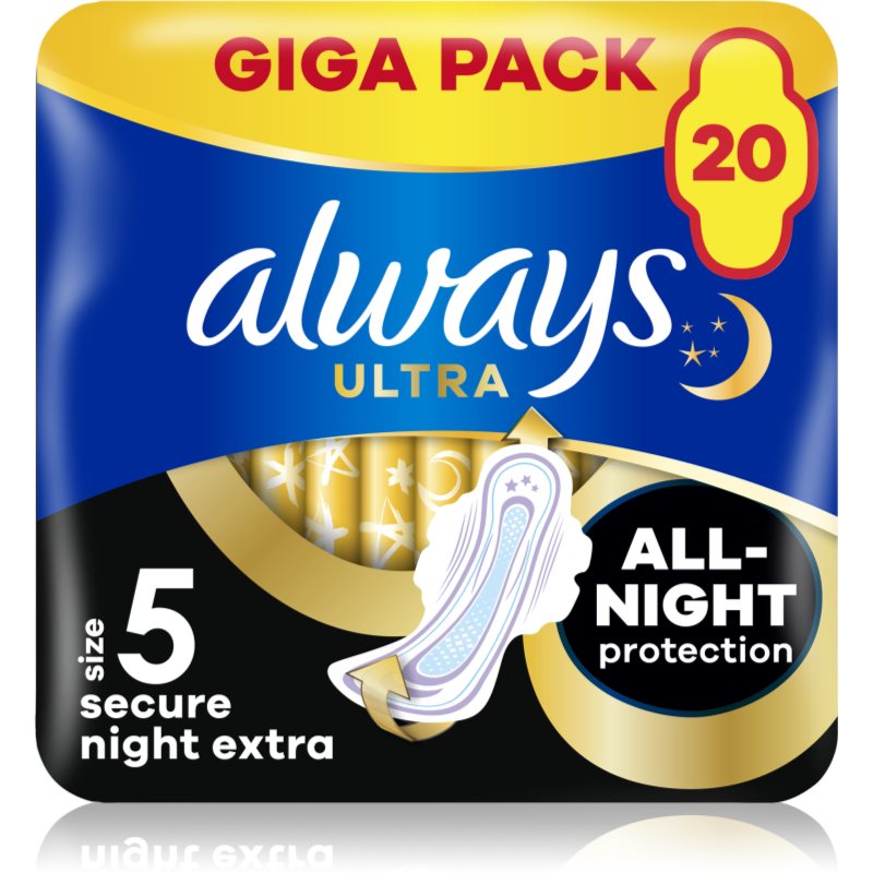 Always Ultra Secure Night Extra absorbante 20 buc