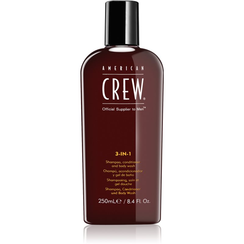 American Crew Hair & Body 3-IN-1 sampon, balsam si gel de dus 3in1 pentru barbati 250 ml
