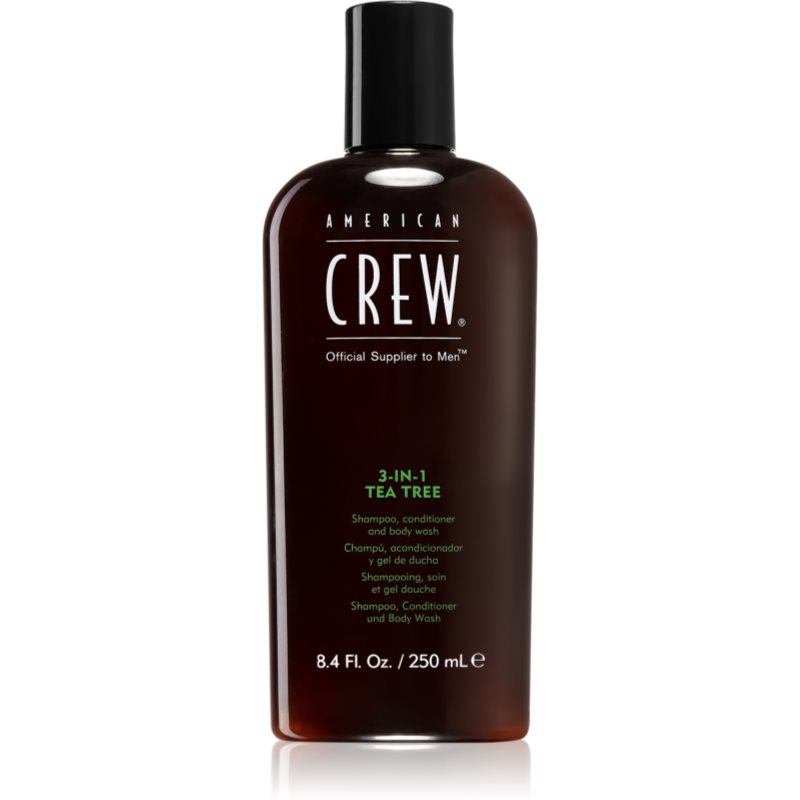 American Crew Hair & Body 3-IN-1 Tea Tree sampon, balsam si gel de dus 3in1 pentru barbati 250 ml