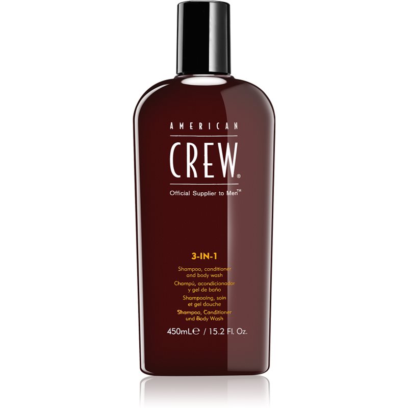 American Crew Hair & Body 3-IN-1 sampon, balsam si gel de dus 3in1 pentru barbati 450 ml