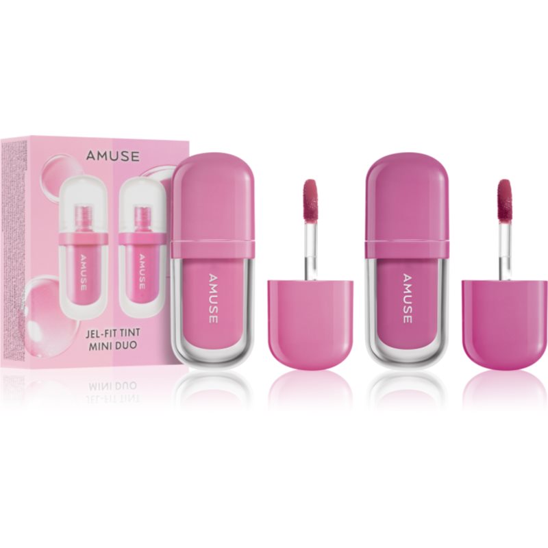 AMUSE Jel-Fit Tint Mini Duo set de luciu de buze hidratant culoare Cool Tone 2x1.5 ml