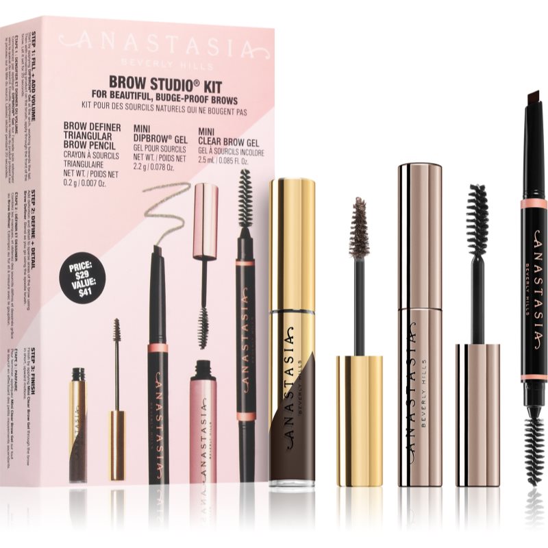 Anastasia Beverly Hills Brow Studio Kit Dark Brown kit pentru sprâncene Dark Brown